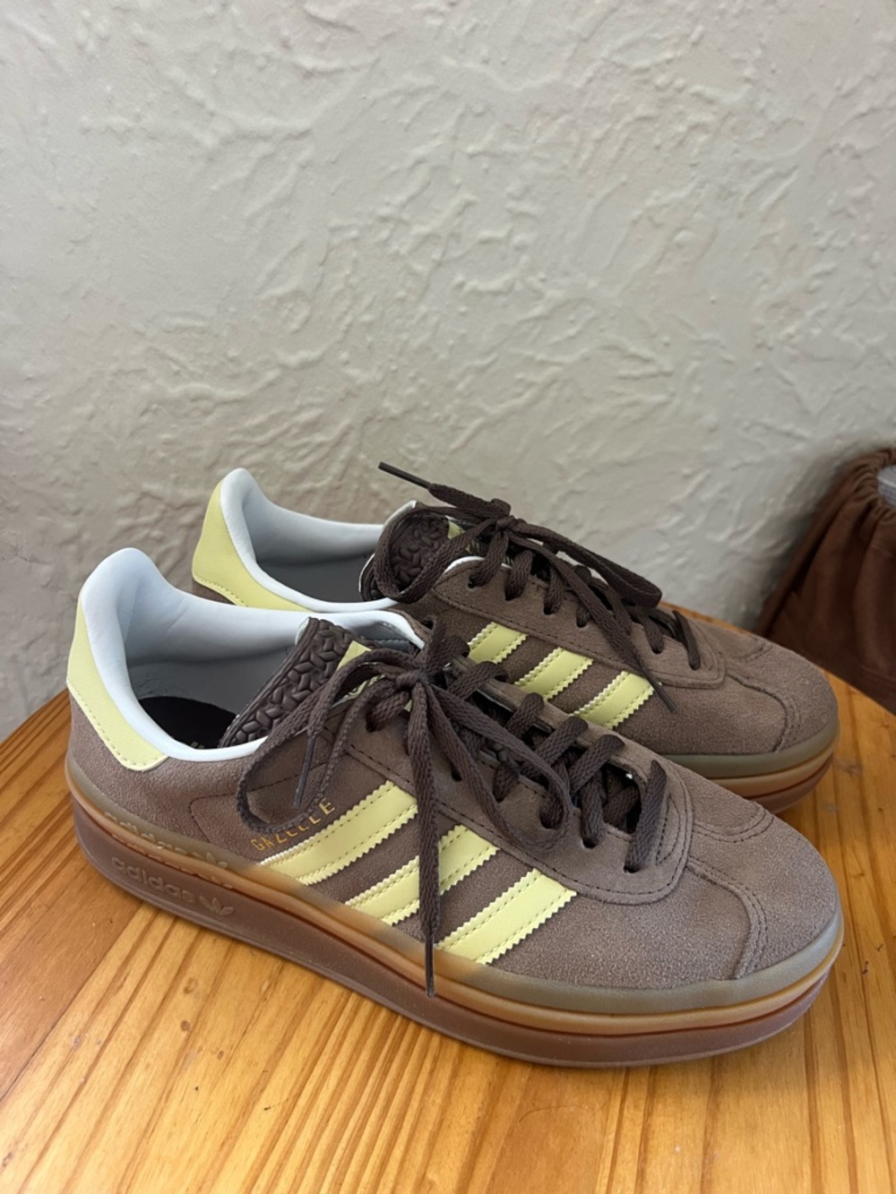 Adidas Men’s Handball Spezial Suede Sneakers in Brown & Yellow